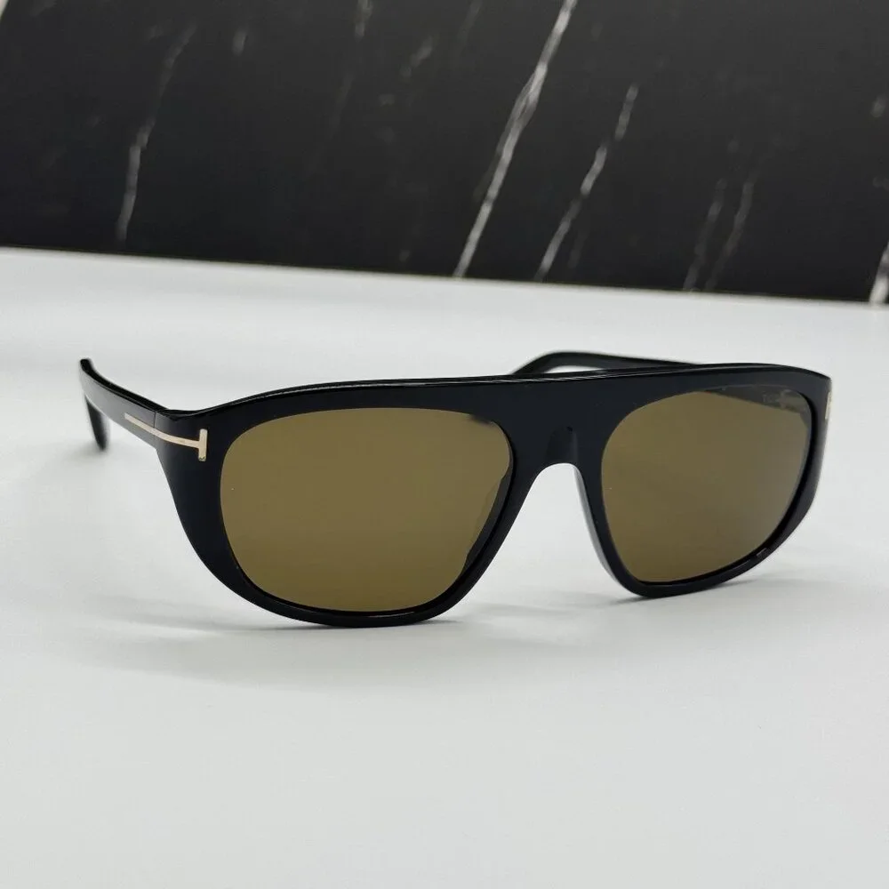 NEW TOM FORD EDWARD-02 TF1002 01J BLACK UNISEX SUNGLASSES TOM FORD FT1002 01J